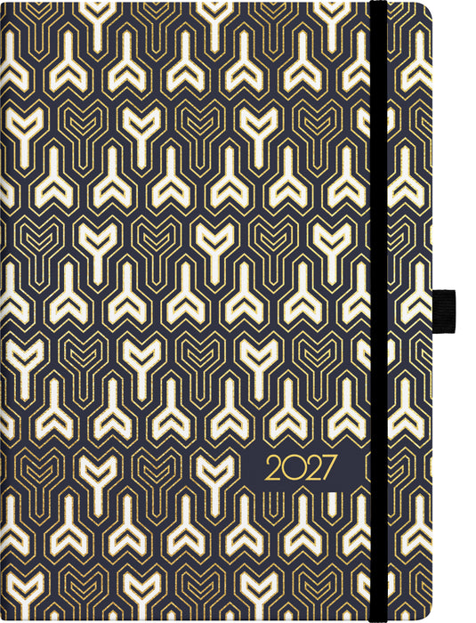 2027 Collins A53 Foil Geometric Diary, Week Per View, 148mm x 210mm