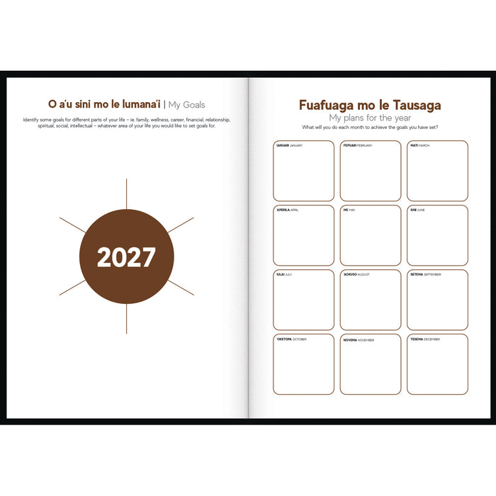 2027 Tusi Diary B51 Day Per Page Samoan Fuafuaga