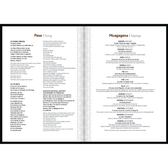 2027 Tusi Diary B51 Day Per Page Samoan Fuafuaga