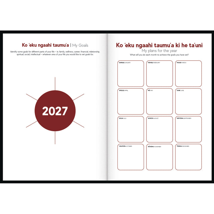 2027 Tusi Diary B51 Day Per Page Tongan Palani Faka'aho