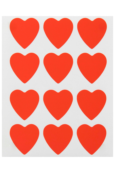 Quikstik Red Heart Labels 22mm