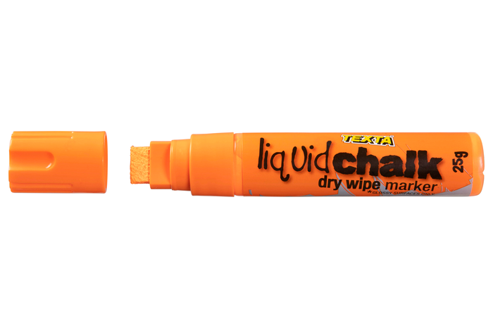 Texta Liquid Chalk Marker Dry Wipe Orange