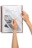 Marbig A4 20 Pocket Refillable Display Book, Clear Front, Maroon Backing