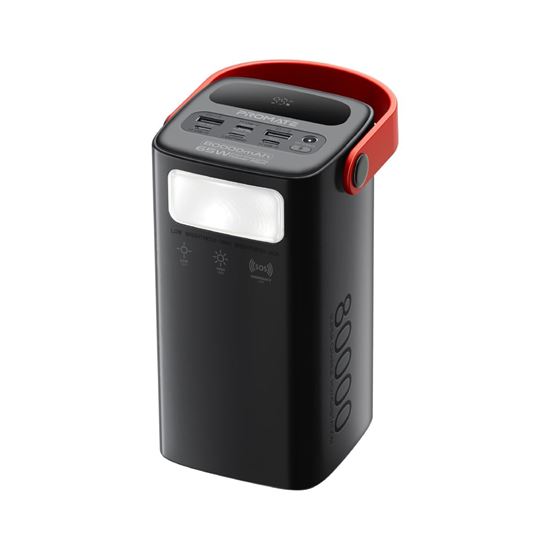 Promate 80000mAh High Capacity Power Bank with 65W Power Delivery, Multiple Input/Output Ports, 3 Mode LED Torch Light, SOS Signal Function, Silicone Carry Handle