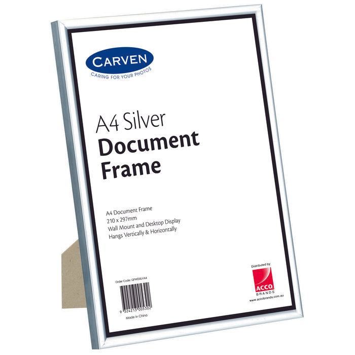 A4 Document Frame Silver