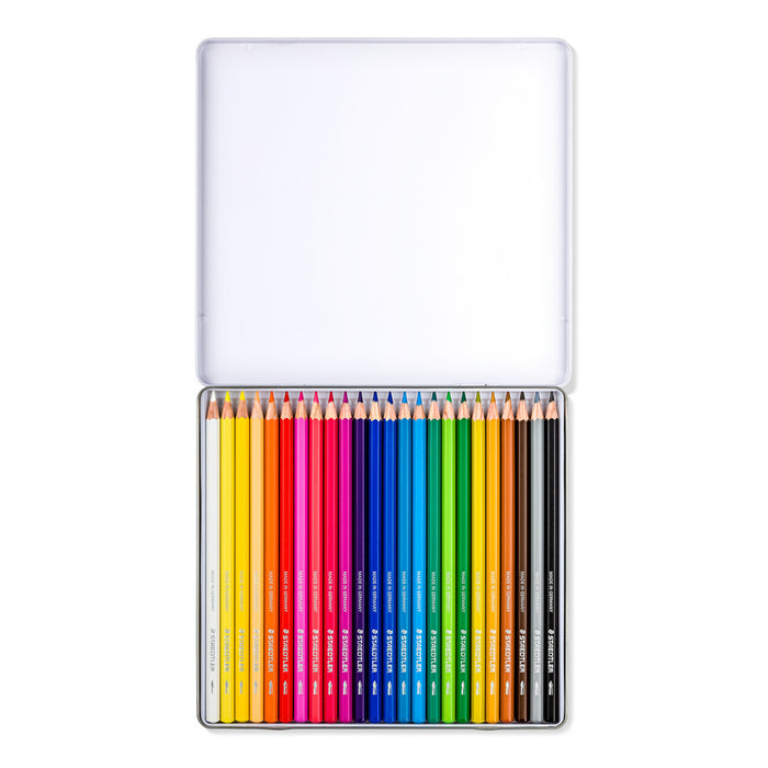 Staedtler Design Journey Aquarell Coloured Pencil Assorted, Pack of 24 in a tin
