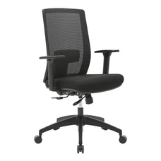 Buro Mantra Ergonomic Task Chair With Armrest, Black Nylon Base
