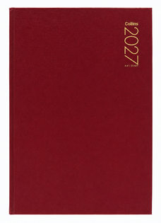 2027 Collins Diary A41, Day to Page, Red, 210mm x 297mm