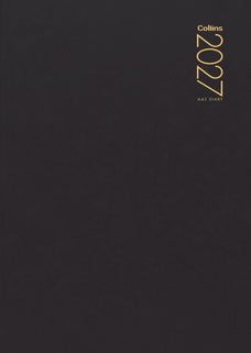 2027 Collins Diary A43 Week to View, Black, 210mm x 297mm
