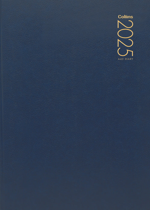 2025 Collins Diary A43 Week to View, Navy, 210mm x 297mm