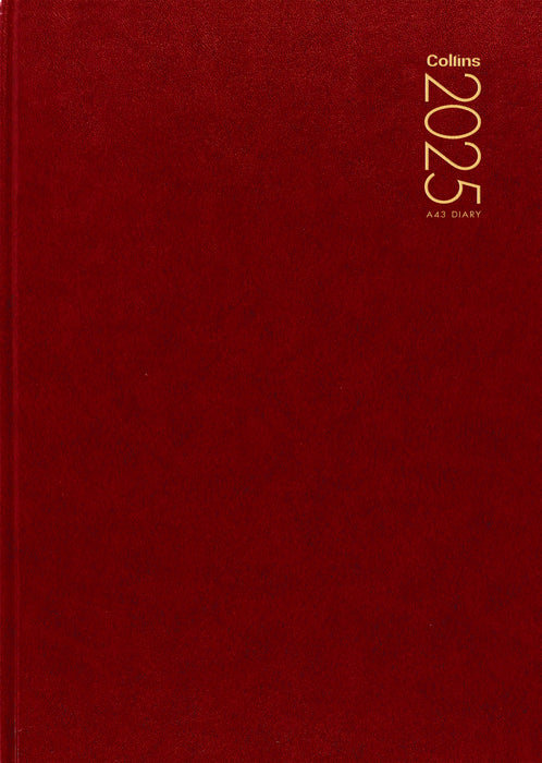 2025 Collins Diary A43 Week to View, Red, 210mm x 297mm