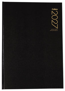 2027 Collins Diary A43A Appointment Diary, Week to View, Black, 210mm x 297mm