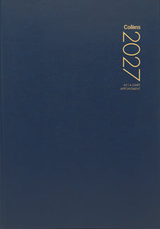2027 Collins Diary A51A Appointment Diary, Day Per Page, Navy, 148mm x 210mm