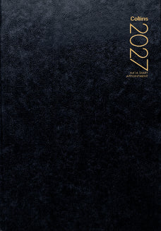 2027 Collins Diary A41A Appointment Diary, Day Per Page, Black, 210mm x 297mm