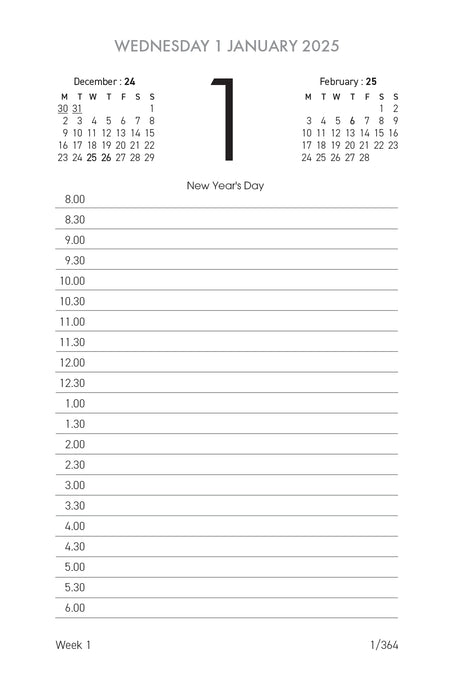 2025 Collins 13E Side Opening Calendar Refill, 95mm x 145mm