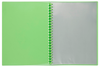 Marbig A4 20 Pocket Refillable Display Book, Translucent Lime Cover