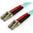 15m OM3 LC to LC Multimode Duplex Fiber Optic Patch Cable - Aqua - 50/125 - LSZH Fiber Optic Cable - 10Gb (A50FBLCLC15) IM4530326