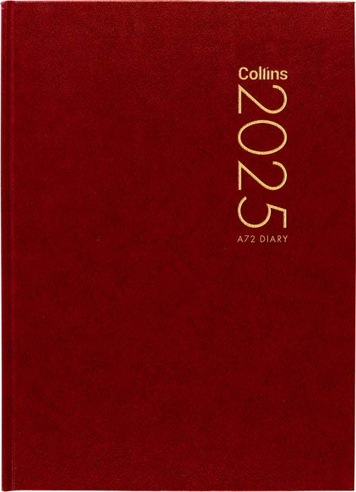 2025 Collins Pocket Diary A72, Two Days Per Page, Red, 74mm x 105mm