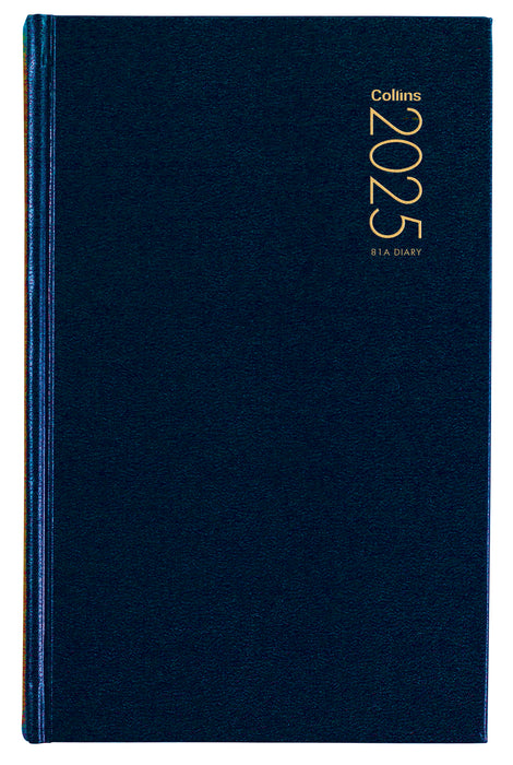 2025 Collins Diary 81A Appointment Diary, Day Per Page, Navy, 125mm x 195mm