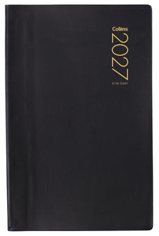 2027 Collins Diary 81PA Appointment Diary, Day Per Page, PVC Black Cover, 125mm x 195mm
