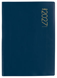 2027 Collins Diary A51P, Day Per Page, PVC Blue, 148mm x 210mm