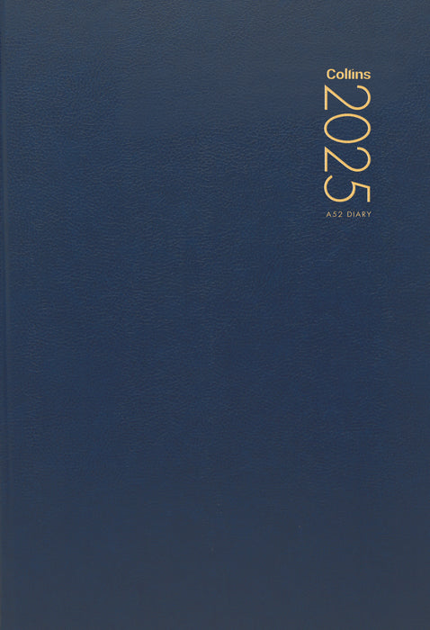 2025 Collins Diary A52, Two Day Per Page, Navy, 148mm x 210mm