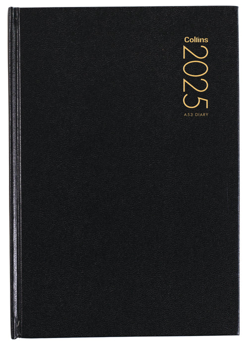 2025 Collins Diary A53, Week To View, Black, 148mm x 210mm