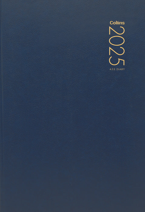 2025 Collins Diary A53, Week To View, Navy, 148mm x 210mm