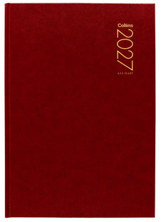 2027 Collins Diary A53, Week To View, Red, 148mm x 210mm