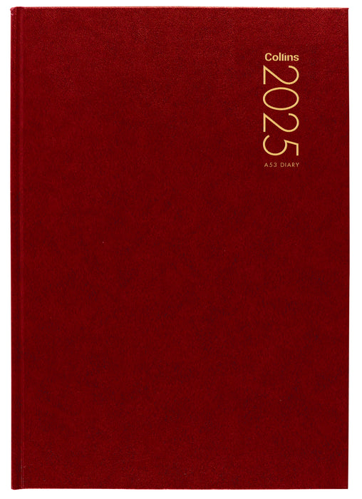 2025 Collins Diary A53, Week To View, Red, 148mm x 210mm