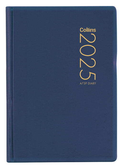 2025 Collins Pocket Diary A73P, Week To View, PVC Cover, Navy, 74mm x 105mm