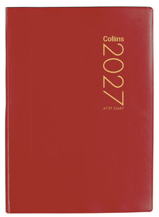 2027 Collins Pocket Diary A73P, Week To View, PVC Cover, Red, 74mm x 105mm