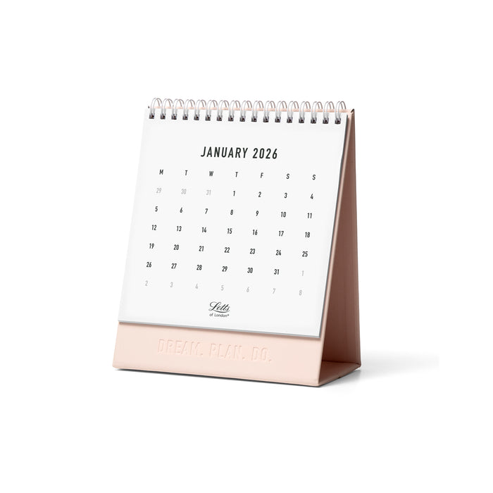 2026 Letts of London Conscious Desk Calendar, 150mm x 180mm, Rosewater