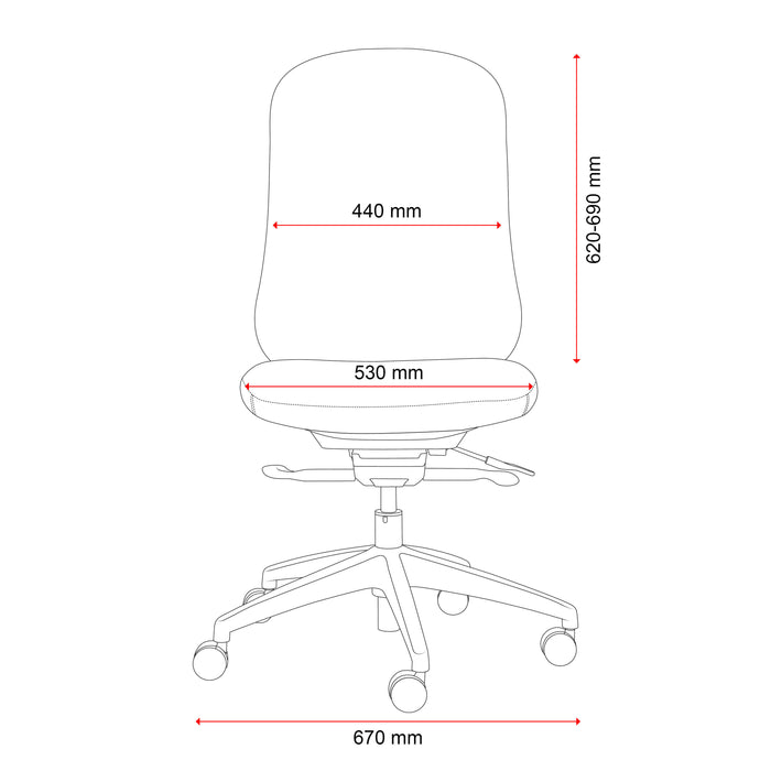 Buro Quantum Black Upholstered Back Chair