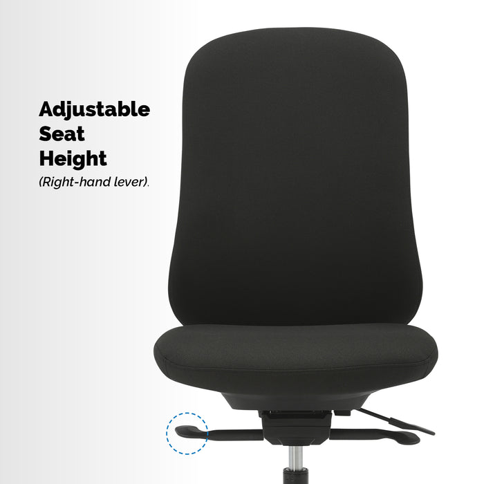 Buro Quantum Black Upholstered Back Chair