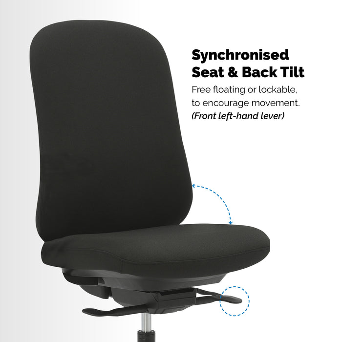Buro Quantum Black Upholstered Back Chair