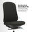Buro Quantum Black Upholstered Back Chair