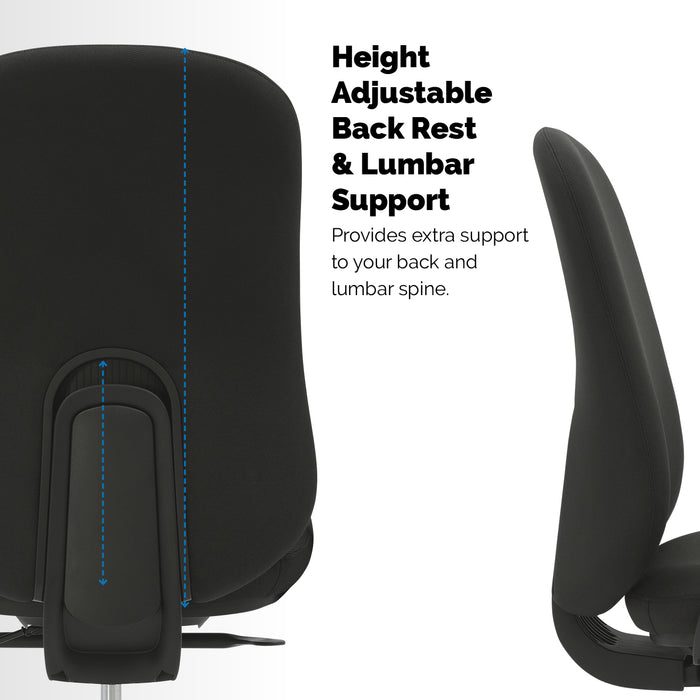 Buro Quantum Black Upholstered Back Chair