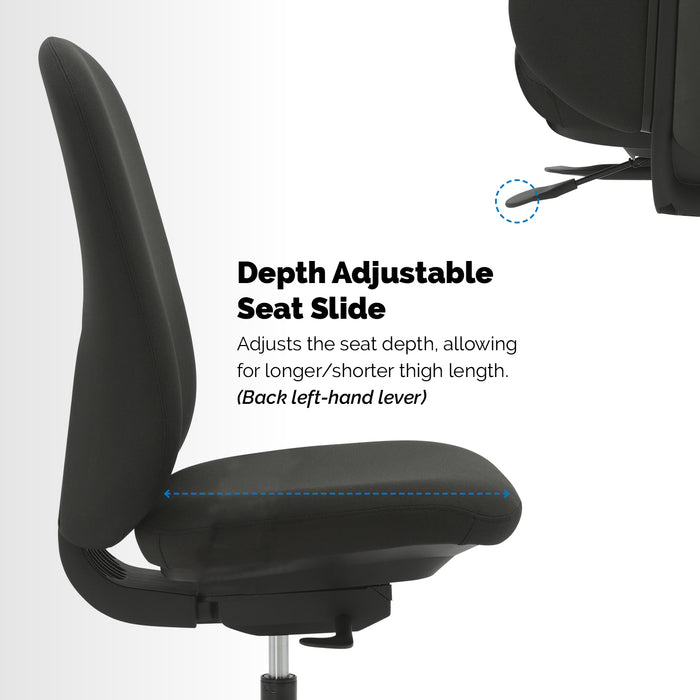 Buro Quantum Black Upholstered Back Chair