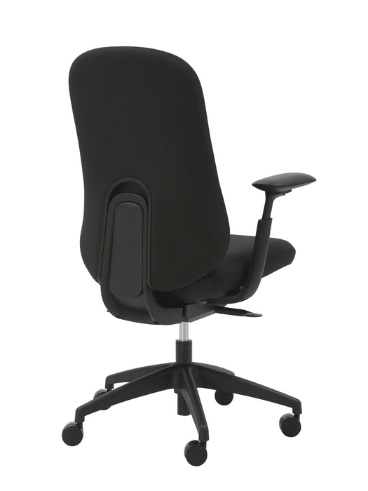 Buro Quantum Black Upholstered Back Chair with Arms