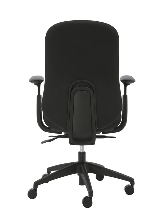 Buro Quantum Black Upholstered Back Chair with Arms