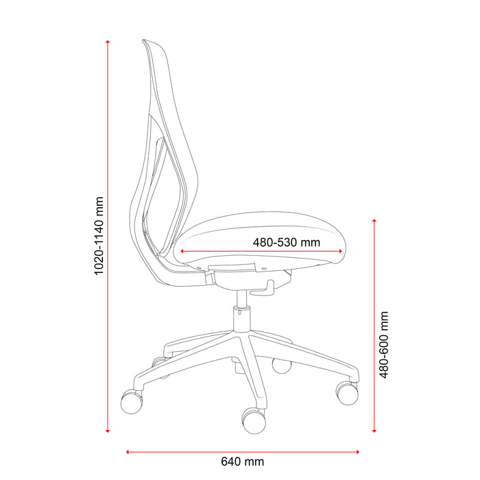 BURO Axon Mesh Back Chair with Height Adjustable Armrest