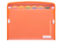 ColourHide A4 Zip-It Expanding File, Tangerine