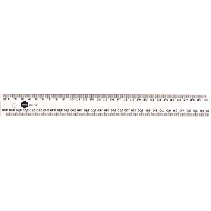 Marbig Clear Plastic Ruler 30cm x Pack of 24 (975317B)