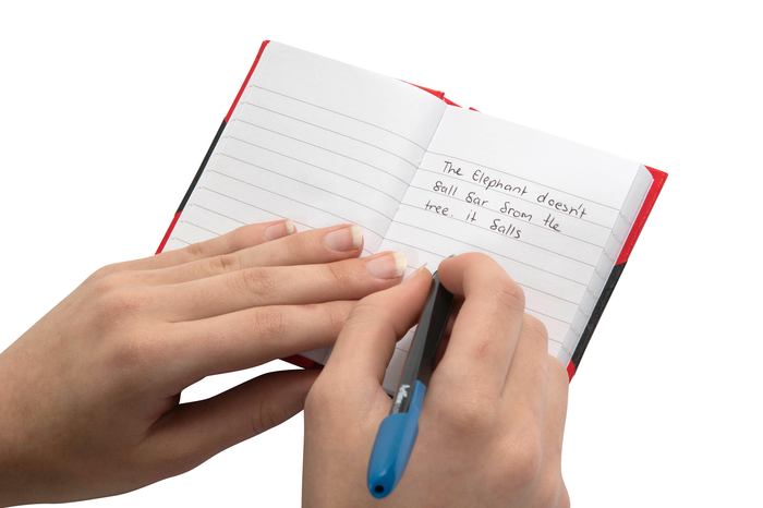 Spirax A7 Hard Cover Red & Black Notebook