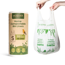 Compostable Bin Liners 18L Small, Natural, 30 Rolls x 20's (600 bags)