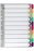 Marbig A4 Cardboard Indices/Divider, 10 Tabs, Fluoro