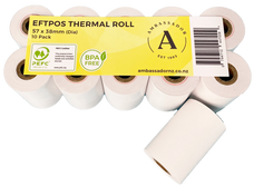 Ambassador BPA Free Eftpos Thermal Roll 57 x 38mm x 100 Rolls