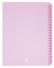 Marbig A4 20 Pocket Insertable Cover Refillable Display Book, Pastel Pink Cover