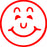 Xstamper Ce-16 11303 Smiley Face Red Stamp